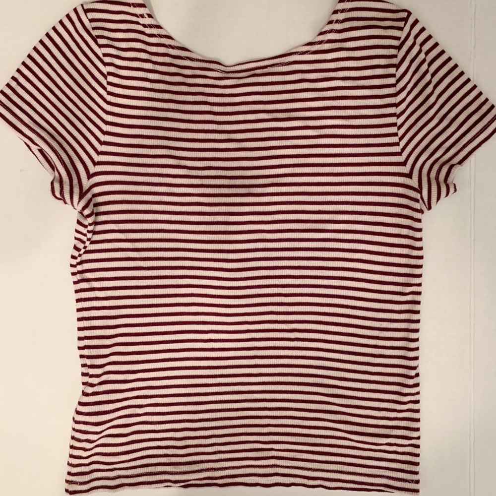 Forever 21 Ribbed Striped Button Top - Picture 2 of 3
